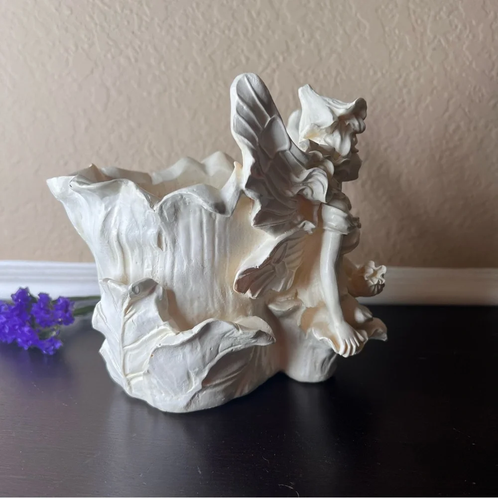 Vintage Resin Garden Fairy Planter, Flower Pot, Gardener Gift, Green Thumb, Hous